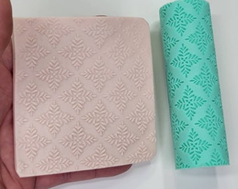 Floral Polymer Clay Texture Roller, Embossing Pattern