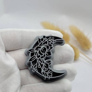 Floral Moon Clay Cutter, Mystical Clay Cutter, Sharp Edge