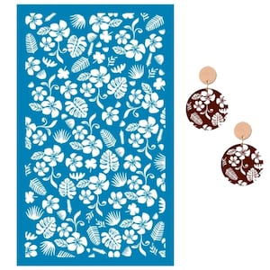 Silkscreen Stencil Tropical Flower
