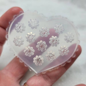 Micro Flowe Mold, Carnation Mini Mold, Polymer Clay Flower Mold