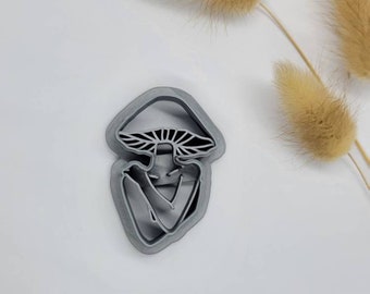 Mushroom Woman Clay Cutter, Body Positive PLA Cutter
