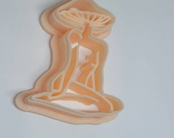 Kneeling Mushroom Lady Clay Cutter