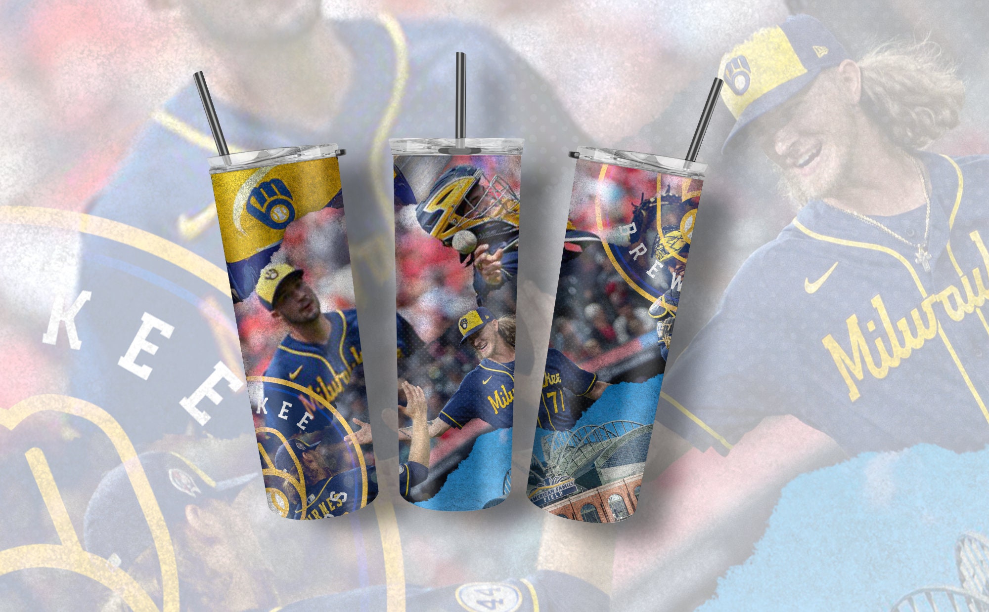 MLB Milwaukee Brewers Personalized Stainless Steel Tumbler