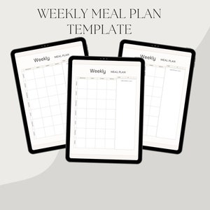 Weekly Meal Plan Template
