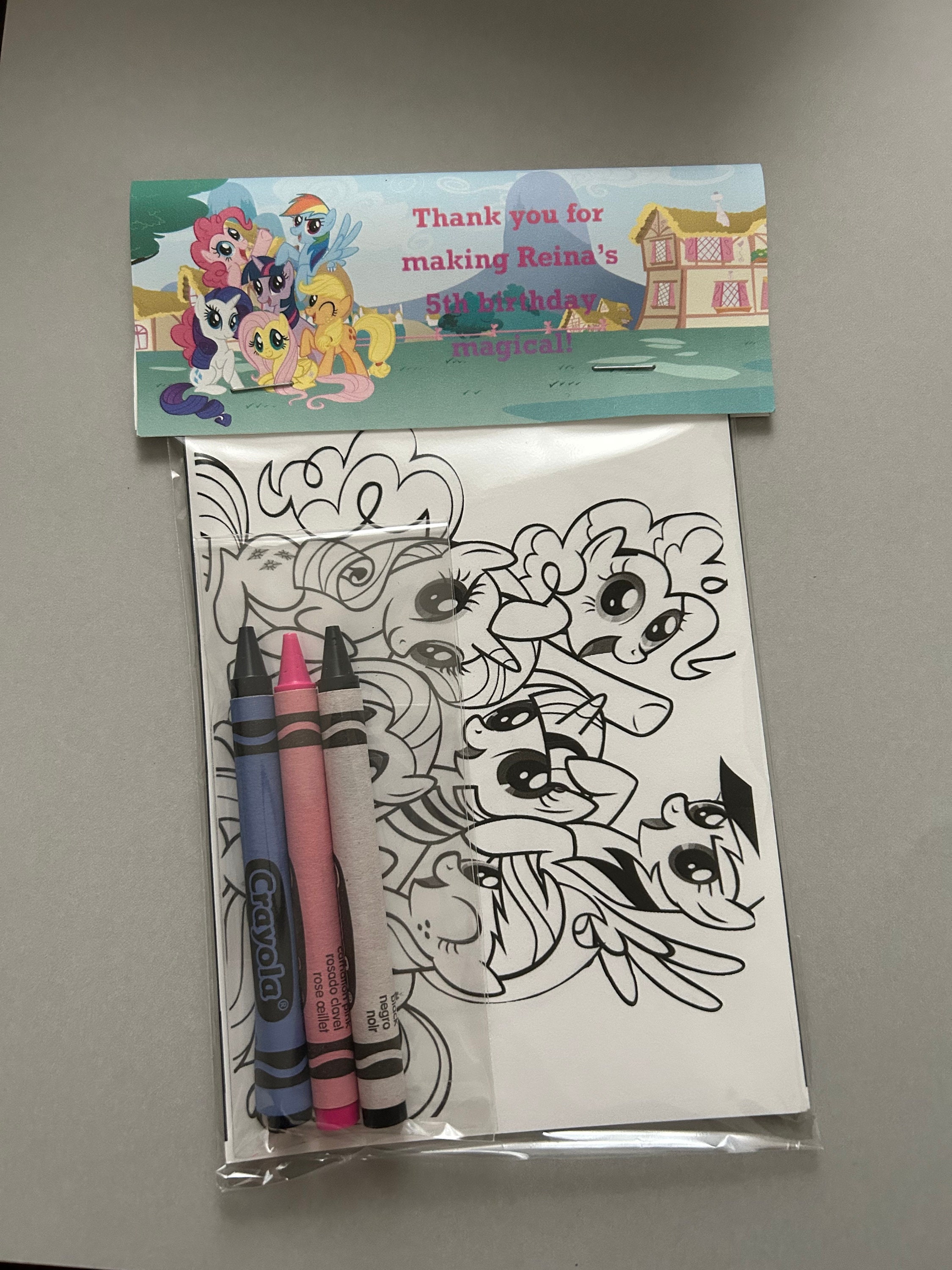 12 pcs My Little Pony Coloring Book with Crayon Party Favors