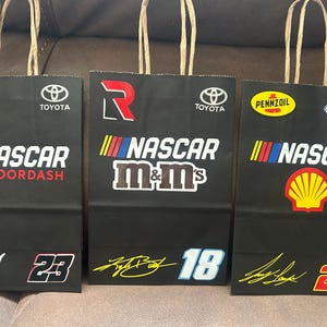 Bolsas de regalo para fiesta de Kyle Busch / Auto de carreras / Regalos para fiesta de Nascar / Joey Logano / Bubba Wallace