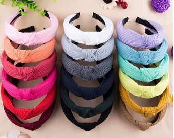 Top knot headbands | Rib knot headband