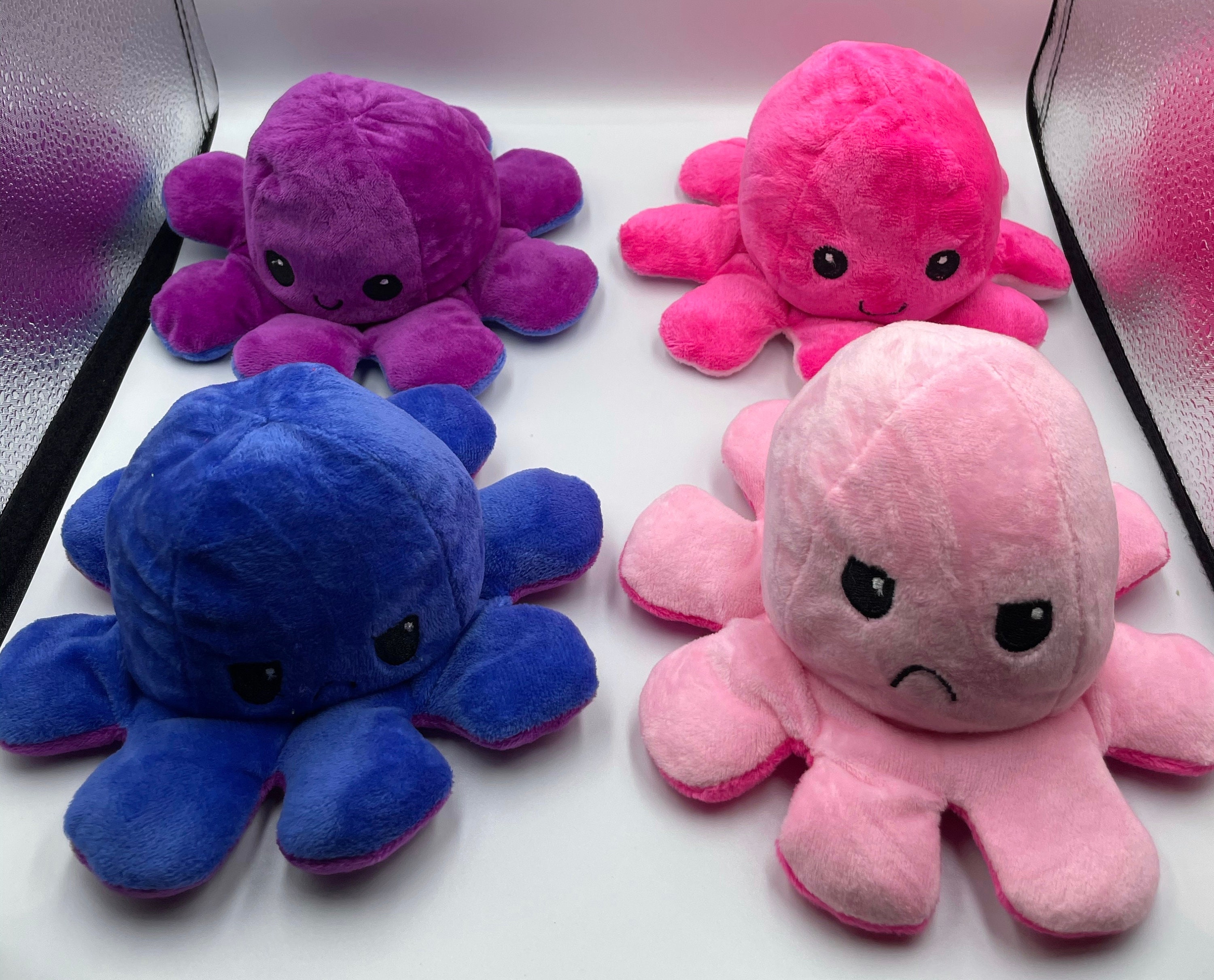 Octopus plushie stuffed octopus mood plush reversible | Etsy