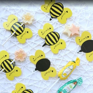 10pk Bumble Bee Lollipop stick holder Party Bags/favour/Yellow/Candy/Gift/Insect