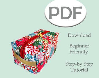 Patrones de costura en PDF y tutorial para el neceser acolchado Amelia