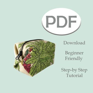 PDF Sewing Patterns and Tutorial for Candy Cosmetic Bag/Pouch Size M and S