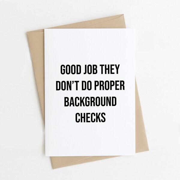 Funny New Job Card - Etsy