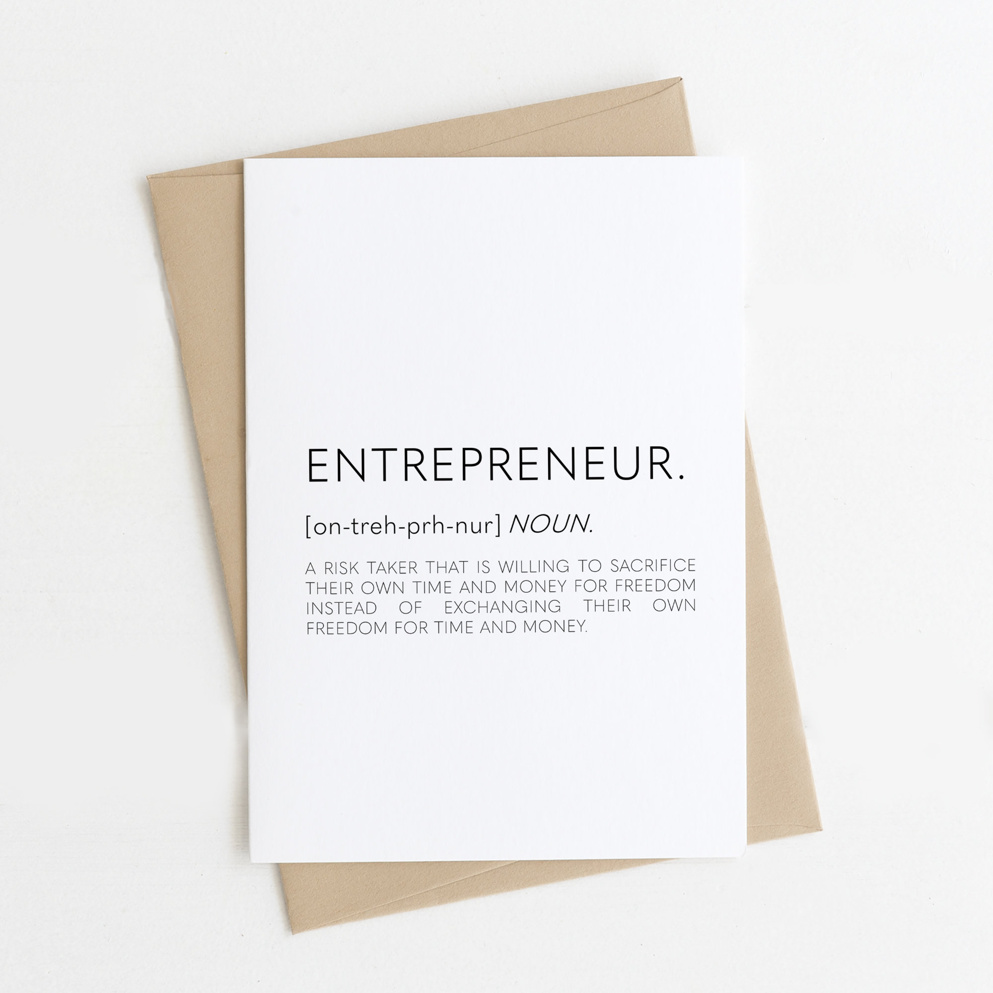 Entrepreneur Definition Birthday Card Greetings Card For | Etsy