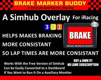 Brake Marker Buddy  a Simhub overly for iRacing