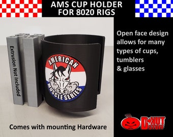 Cup Holder for 8020 Sim rigs.   American Muscle Series Version