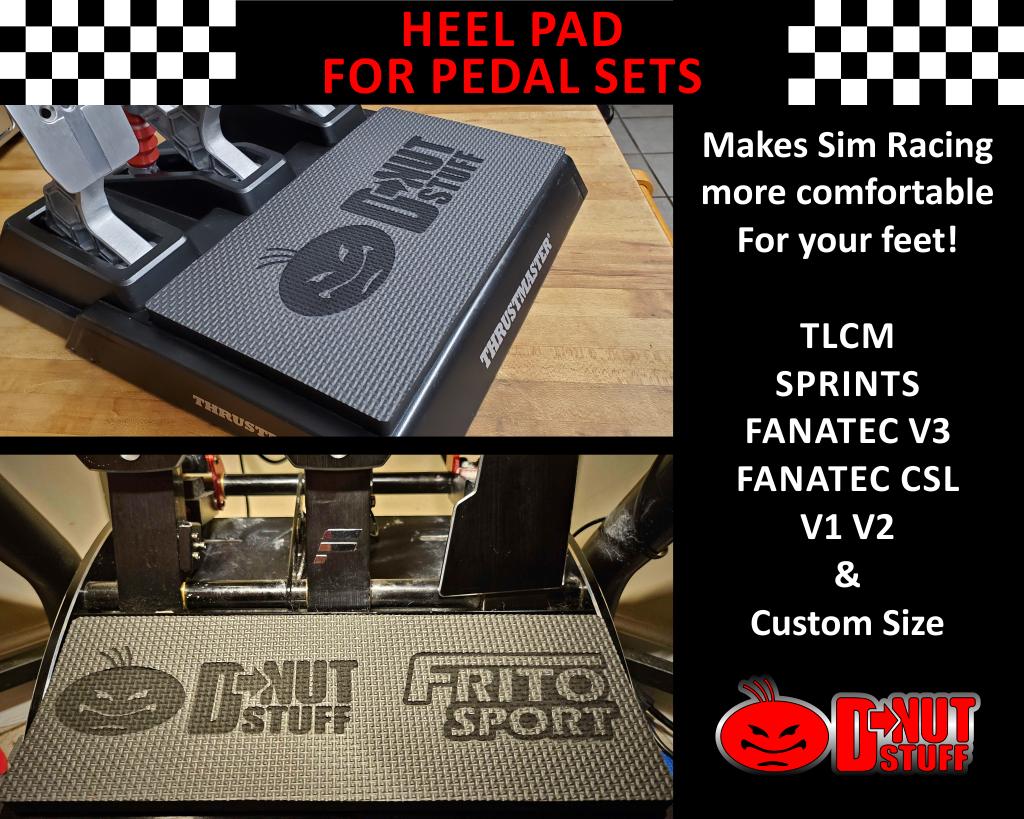 Heel Pad for Sim Racing Pedal Sets