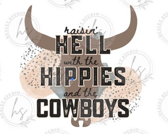 ヒッピーとカウボーイのいるレーズン地獄 昇華 PNG