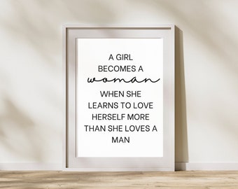 The Woman | printable wall art | motivational poster | entrepreneur art | inspirational quotes | home office wall art | self-care quotes