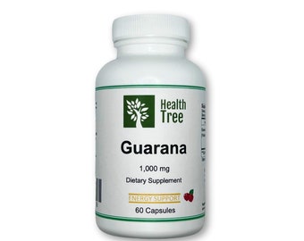 Guarana Kapseln 1000 mg/Portion - 60 Tage Vorrat - Gesundheitsbaum