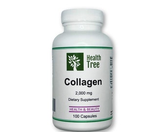 Collagen Capsules 2000 mg/Serving - 100 Capsules - Health Tree