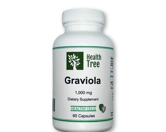 Graviola Kapseln 1000 mg/Portion - 60 Tage Vorrat - Health Tree