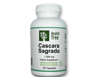 Cascara Sagrada Kapseln 1000 mg/Portion - 60 Tage Vorrat - Gesundheitsbaum