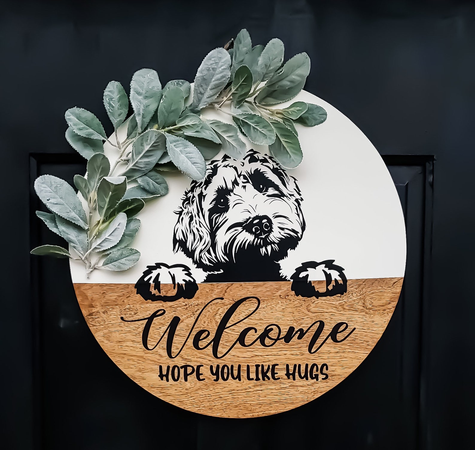 Dog Sign Dog Door Hanger Personalized Sign Etsy