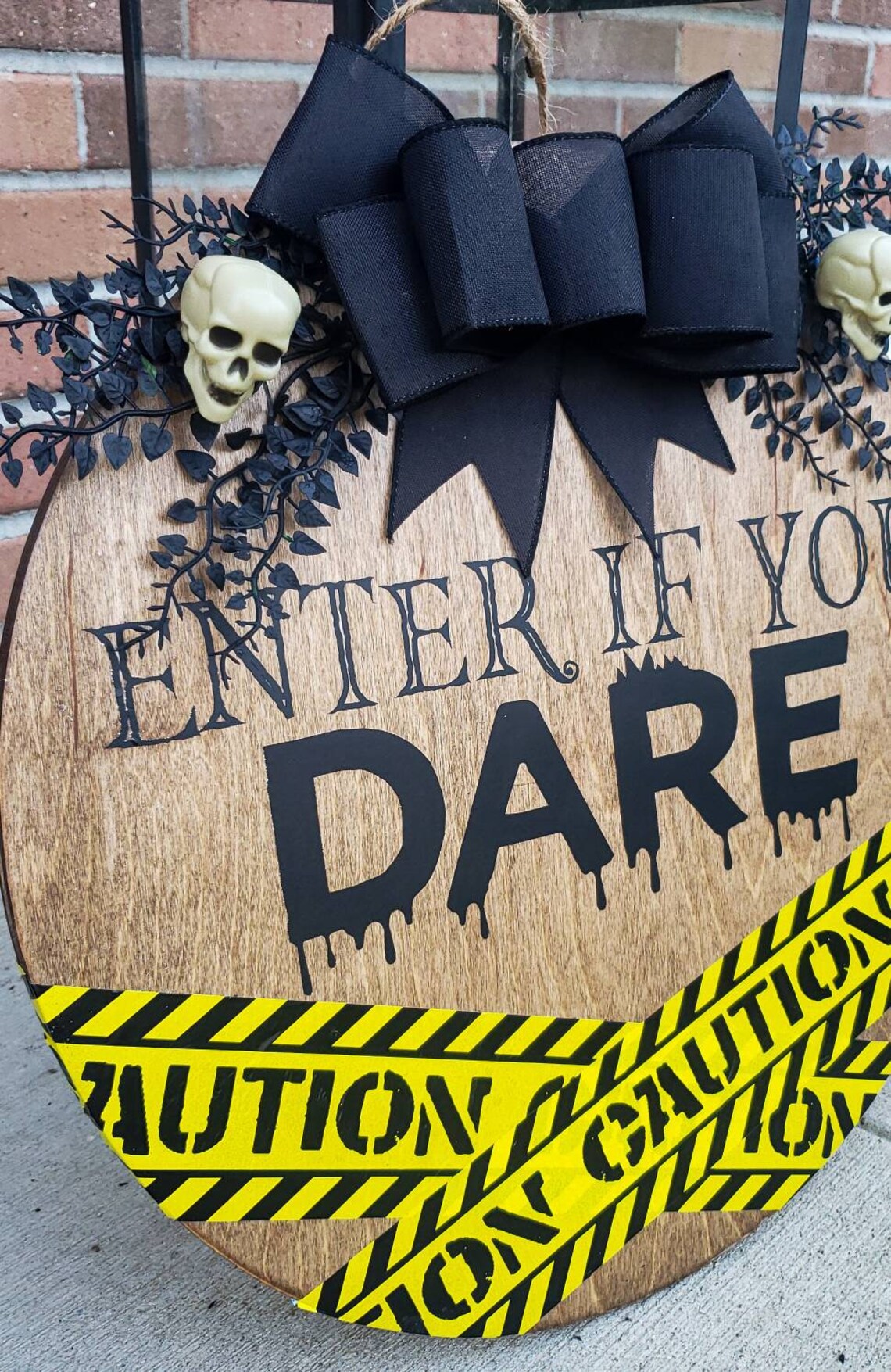 Halloween Wreath Halloween Door Hanger Scary Door Hanger Etsy