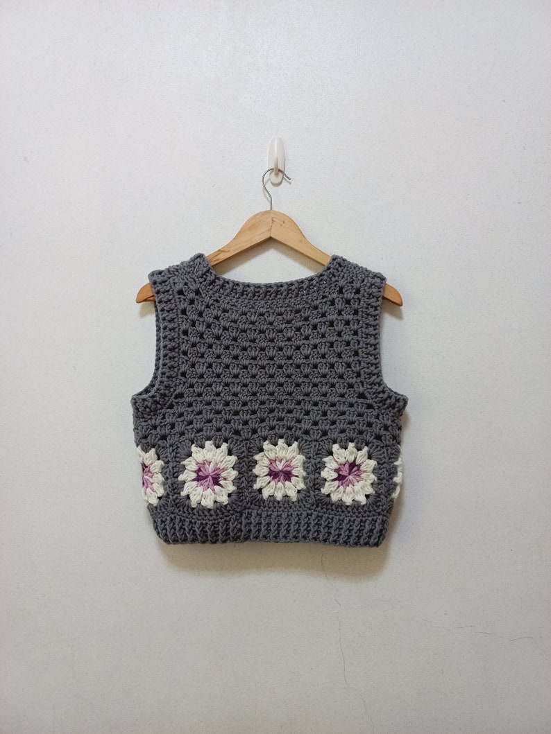 Crochet Granny Square Vest Nanas Vest - Etsy