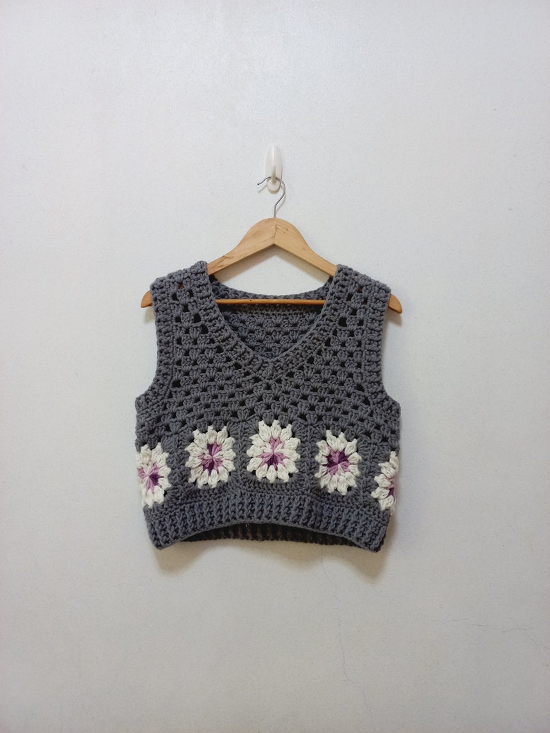 Crochet Granny Square Vest Nanas Vest - Etsy