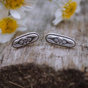 Forget Me Not Flower Earrings, sterling silver flower earrings, sentimental gifts for her, dainty studs, flower studs