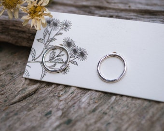 Circle Studs, sterling silver circle stud earrings, minimalist jewelry, gifts for her, handmade jewelry