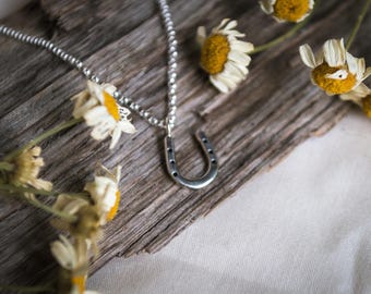 OHAYOO Collana A Ferro Di Cavallo In Argento 925 Con Opale - Portafortuna Talismano | Gioiello Donna Con Zirconi, Catena 45cm + 5cm, Regalo In Scatola