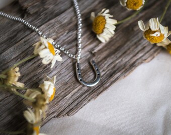 OHAYOO Collana A Ferro Di Cavallo In Argento 925 Con Opale - Portafortuna Talismano | Gioiello Donna Con Zirconi, Catena 45cm + 5cm, Regalo In Scatola