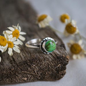 Anillo de turquesa Sonoran Gold, talla 6.75, anillo de turquesa para uso diario