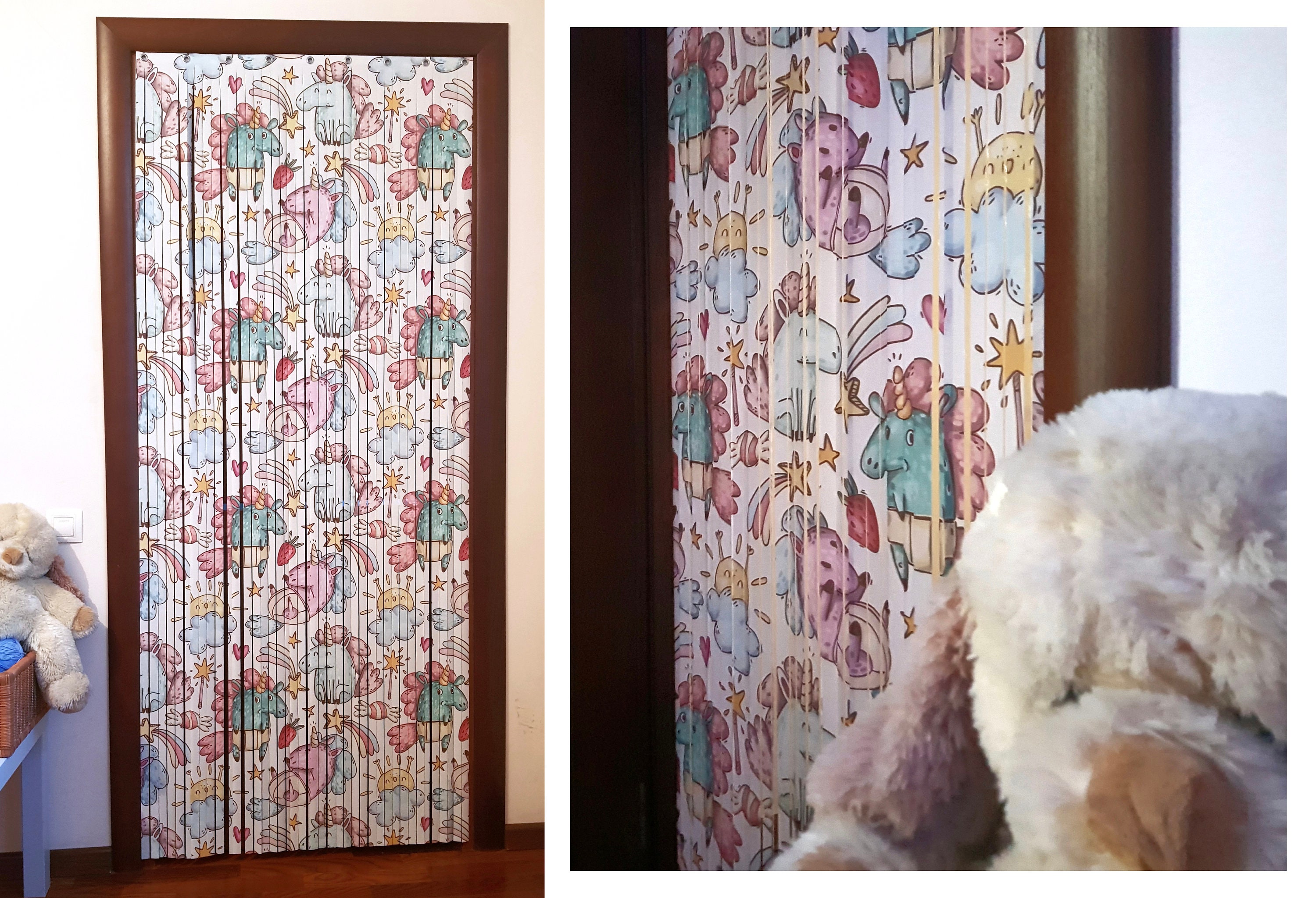 Cortina de la puerta Decoración de la habitación de los niños | Etsy