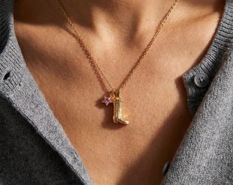 Cowboylaarsketting, sierlijke laarshanger, perfect cadeau voor cowgirls en liefhebbers van country western, cowboylaarshanger, westernlaarsketting