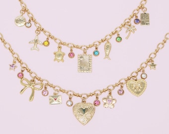 Build Your Own Custom Charm Necklace for Women, Gold Charm Necklace, Personalized Gift, Design Your Own Custom Charm, Customize Necklace