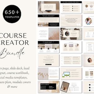 Course Template, Course Creator, Course Canva Template, Course Creator Template, Course Workbook, Course Slide Deck, Course Creation Canva