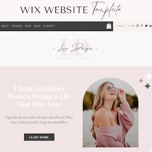Website Template Pink, Website Template for Small Business Owners, Done For Your Website Template, Website Design, Wix Website Template Pink