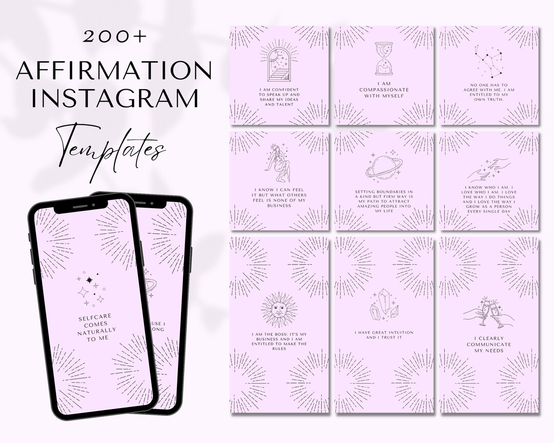 Affirmation Social Media Posts, Instagram Quote Canva Templates, Purple ...