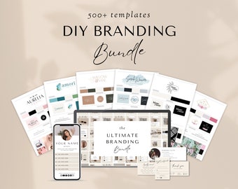 DIY Branding Package Template, Logo Kit, Business Branding Template, Editable Brand Boards, DIY Logo Design, Mood board, Branding Guidelines