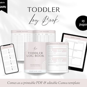 Toddler Daily Log, Daily Log for Daycare, Babysitter, Nanny, Printable Daycare Log, Nanny Log, Daycare Forms, Childcare Log, Childcare Track