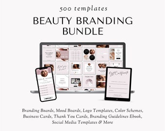 Beauty Logo, Beauty Branding Bundle, Beauty Canva Templates, Lash Tech Template, Beauty Social Media Instagram, Branding Kit, Branding Logo