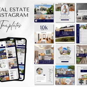 Real Estate Instagram Templates, Real Estate Social Media Templates, Realtor Marketing, Realtor Social Media Posts, Realtor Instagram Canva