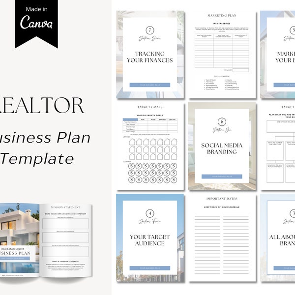 Makler Business Plan, Makler Business Plan Vorlage, Business Plan Vorlage Canva, Makler Business Vorschlag, Makler Business Guide