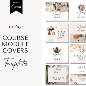 Module Cover Templates, Course Creator Templates, Online Course Module Templates, Coaching Templates, Canva Templates for Online Course