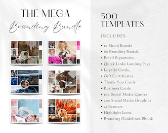DIY Branding Package Template, Logo Kit, Business Branding Template, Editable Brand Boards, DIY Logo Design, Mood board, Branding Guidelines