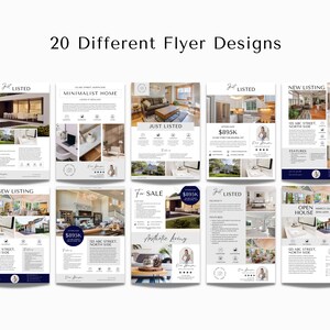 Realtor Flyer Editable Canva Template, Real Estate Flyer Bundle, Real ...