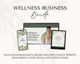 Wellness Coach Canva Templates, Wellness Templates, Wellness Coach Templates, Holistic Coach Posts, Wellbeing Templates, Wellness Bundle